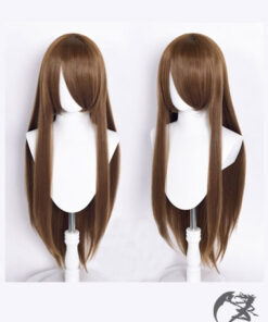 Perücke Dark Braun mit Pony (80 cm)