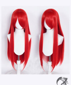 Perücke Scarlet Rot mit Pony (80 cm)